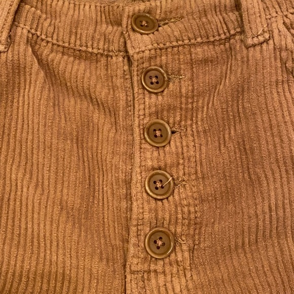 Reformation Cynthia Button Fly High Rise Tan Corduroy Pants / Womens Size 27 - Picture 6 of 14